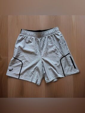 Asics Men's Small Grey 7" Training Shorts Athletic Gym Running Activewear S